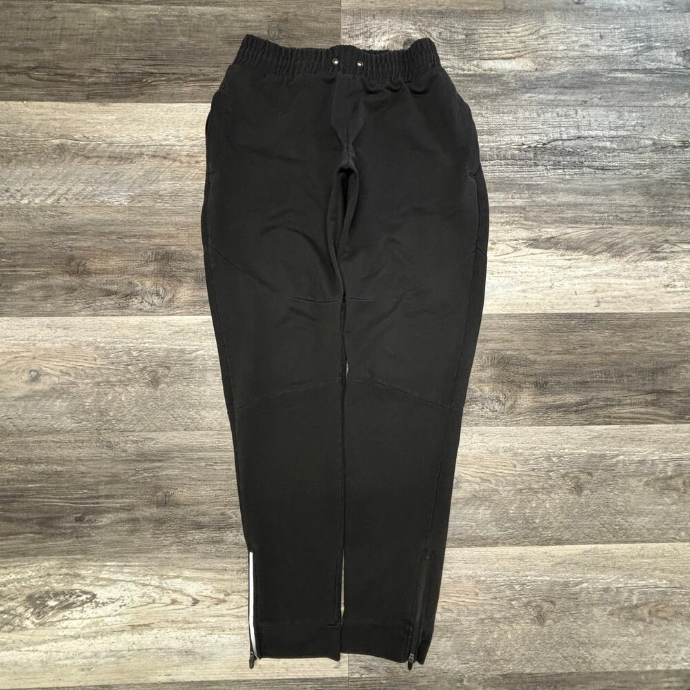 Alphalete Athletics Black Mens M Spell‎ Out Embroidered Ankle Zip Jogger Pants